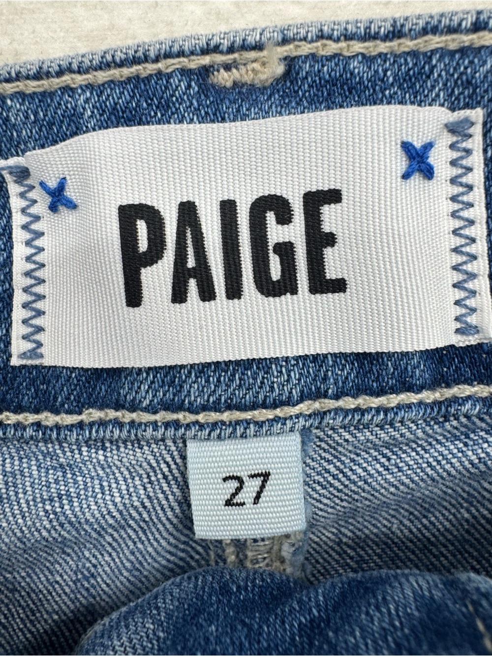 Paige Genesee Modest Wide Leg Jeans Women Size 27 Medium Wash High Rise - Picture 5 of 15